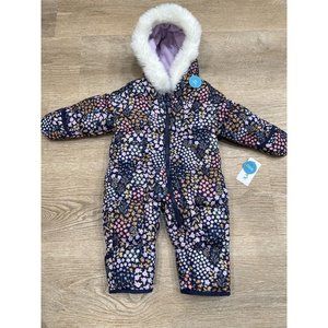 Carter’s Baby Snow Suit Size 3/6 Months Floral Print Hooded